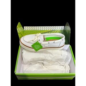 Cariuma The Mare White Leather Boat Shoes Eco-Friendly Sneakers NIB 7.5 Women's